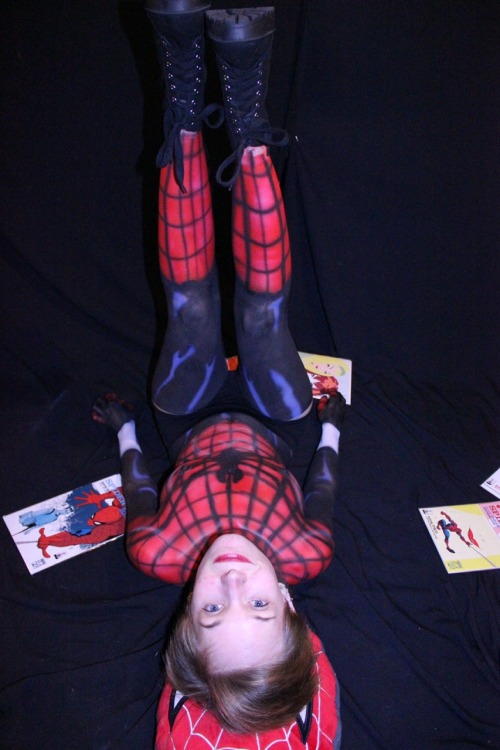 amenafaye:  SpiderGirl. Makeup done and photos Taken by bloodyrayzombie 