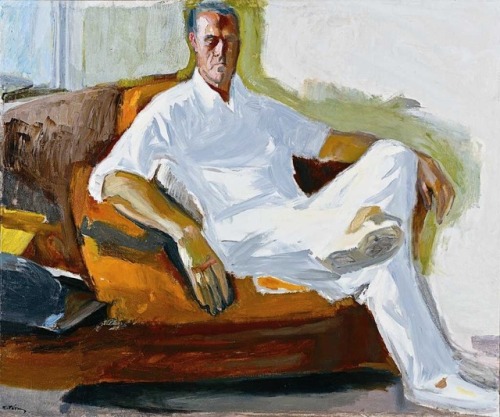huariqueje:Self Portrait   -    Tetsis Panagiotis   Greek, 1925-2016Oil on canvas