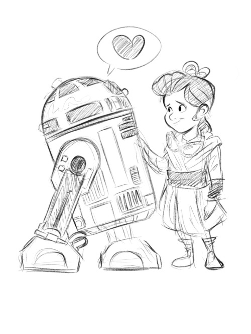 glynrick:Saw this happen at Star Wars Celebration in London with a R2 unit and a little girl dresses