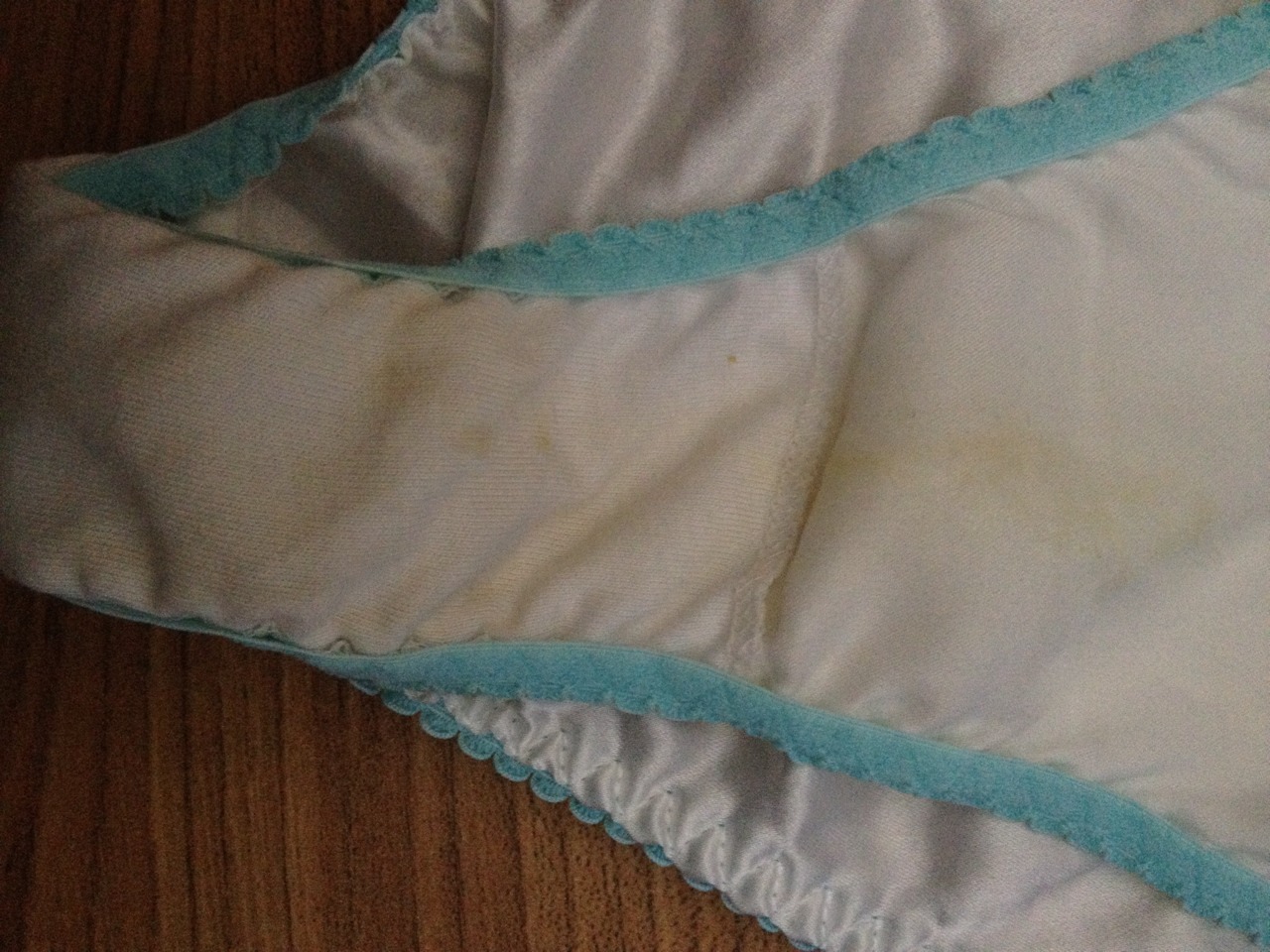 sleepingbeauty85:  These are the panties she wore all of the wedding day! It was