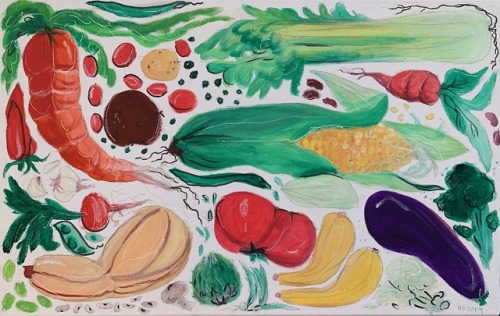 Loving the way @ bacchusfugue arranged my &ldquo;Harvest&rdquo; original in their home! Quit