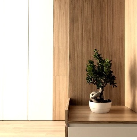 Asian Family Room In MilanExample Of A Small Loft-style Light Wood Floor Family Room Design With White