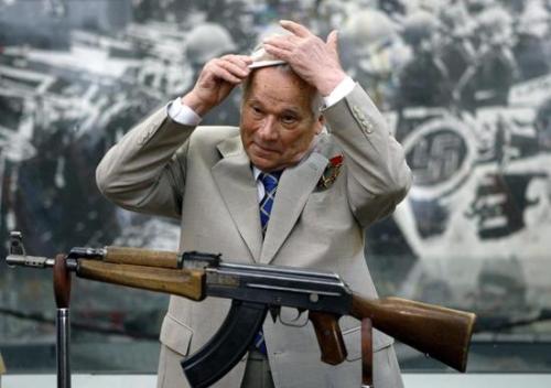 humanoidhistory:  Mikhail Kalashnikov (10 November 1919-23 December 2013) has passed away at the age of 94 in Izhevsk, the capital of the Udmurtia republic in Russia. During World War II when Kalashnikov was recovering in a hospital bed, he started work