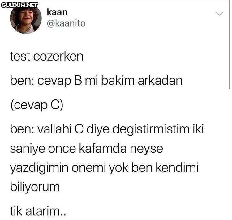 her test çözüşte böyle...