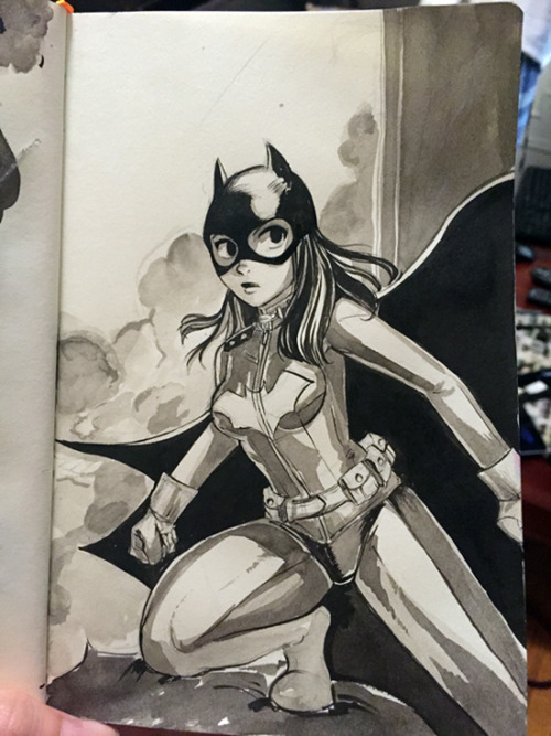 kickmove:  Oct 1st. Warming up with some Batgirl for Inktober day 1  YUSSSSSS!!!! Super awesome