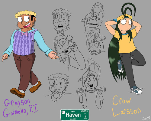 The two lead protagonists for what I eventually hope to turn into a cartoon show, Safe Haven!On the 