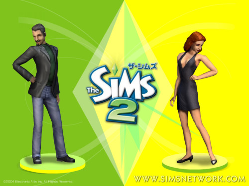 The Sims 2 early male &amp; female Render