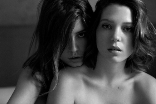  ‘Lea & Adele’ Lea Seydoux & Adele Exarchopoulos, by Mikael Jansson for Interview Magazine November 2013 