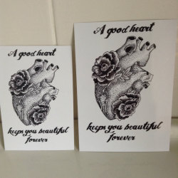 tattoosandswag:  Hand Drawn Heart Design With Quote - Print   Original design done using fine liners 0.05, 0.4 and 0.8. Prints are done on Kodak 250 Microns high gloss printing paper and are ready to be framed or put on display.Lovely high quality product