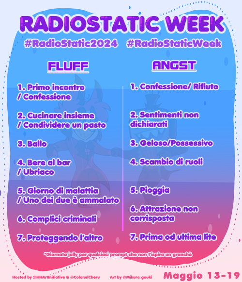 I Know Tumblr Already Had RadioStatic Week Back In February,but... We Didn't Have One Yet On Twitter!