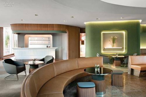 interiordesignmagazine:At the Luxus Hotel Bayerischer Hof in Munich by Jouin Manku, wool-nylon and a