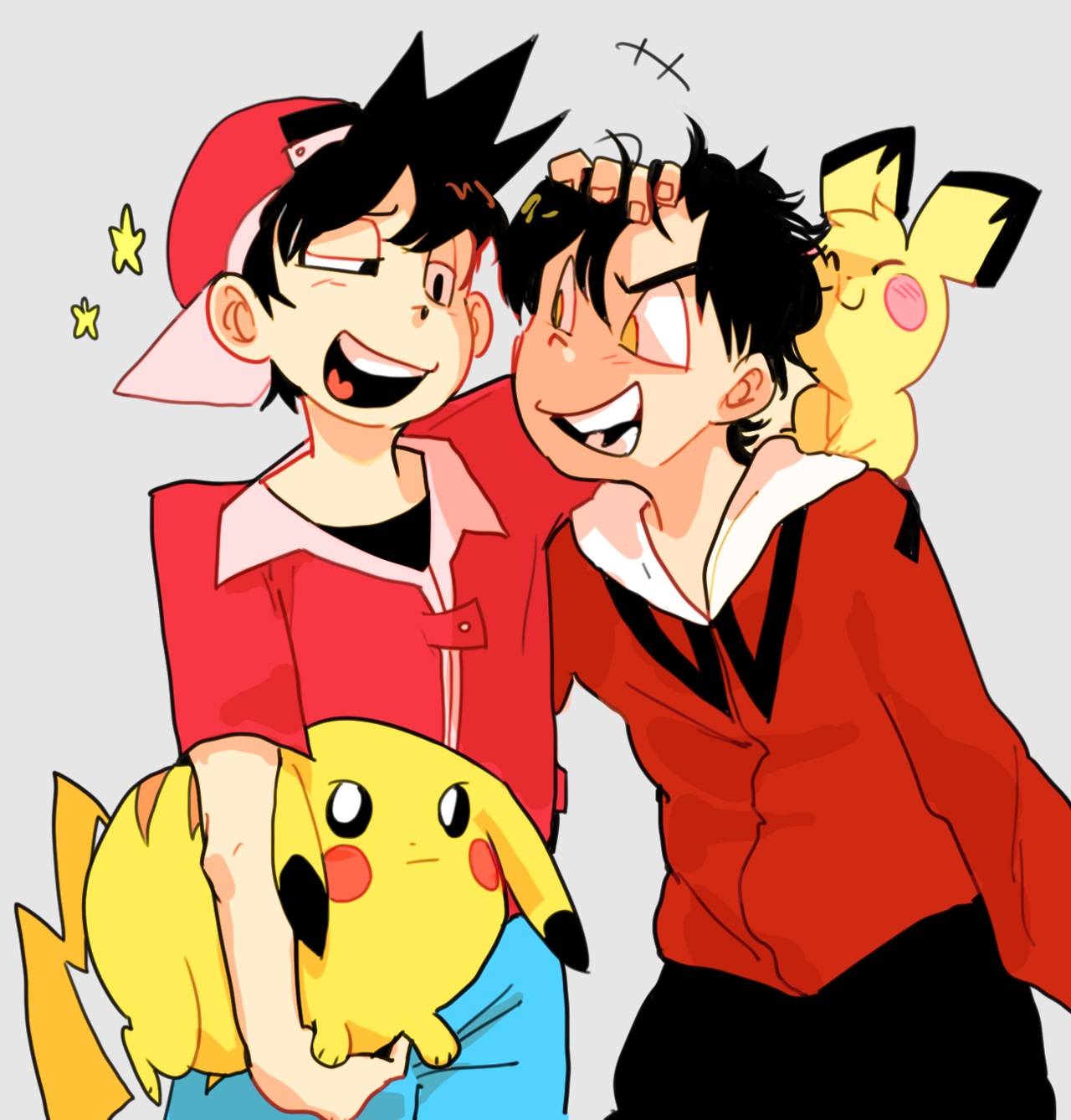 caballeroyellow: RED AND GOLD ARE BEST FRIENDS it is canon! (gift for @dexholder)