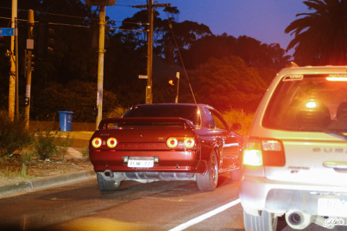 happinessbythekilowatts: Quick cruise with some mates after sundown tonight, Aidan’s crazy race-car 