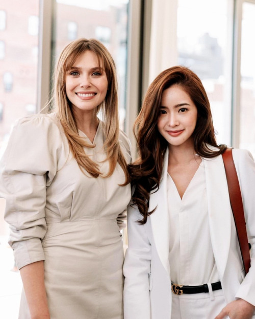 Elizabeth Olsen at the Bobbi Brown Vitamin Enriched Lunch, April 10, 2019.