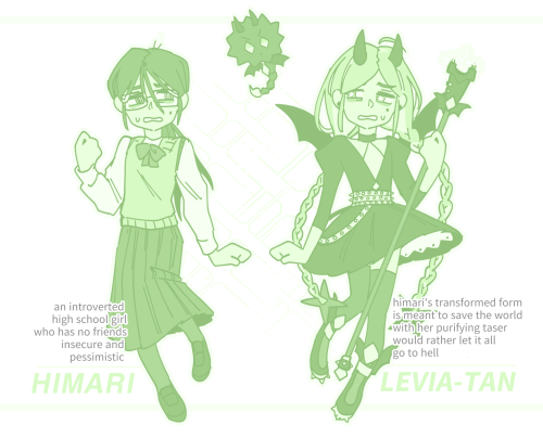 Cupid-chan and Levia-Tan, enemies and the magical selves of two ordinary classmates who don’t really