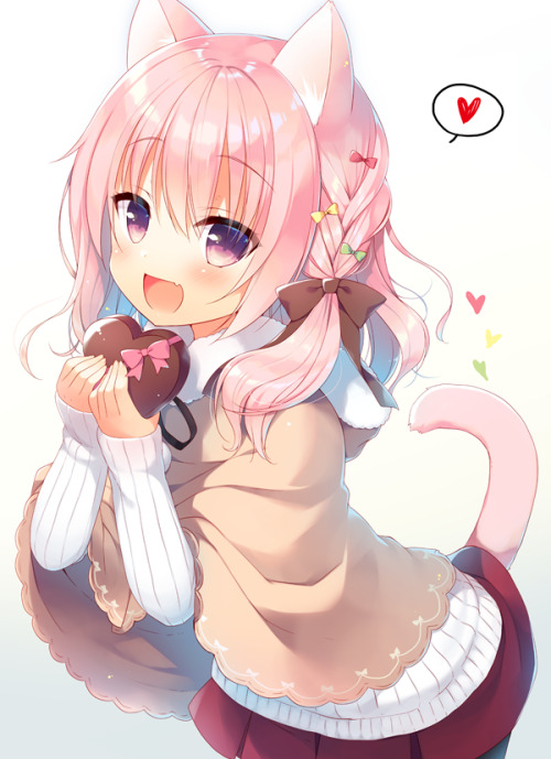 cute-girls-from-vns-anime-manga: もらってほしいにゃ by イチリ☆3日目シ09b