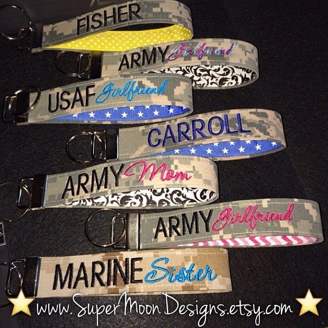 REBLOG REQUEST! :)
Personalized Name Tape Keychains & Name Tape Bracelets - all branches available! Army (ACU or MultiCam), Navy, Marines, Air Force, Coast Guard, or Solid Black!
www.SuperMoonDesigns.etsy.com
If you have any questions, message me on...