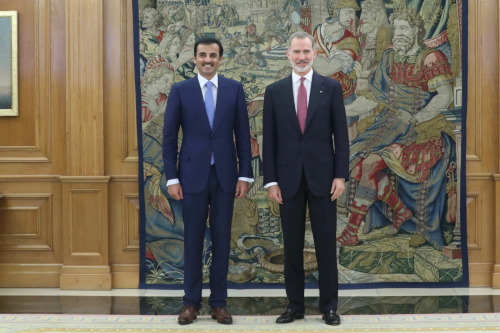 May 17, 2022: King Felipe held a meeting with Sheikh Tamim bin Hamad Al Thani of Qatar at la Zarzuel