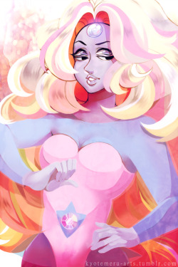 kyotemeru-arts:  Rainbow Quartz![ Rose Quartz