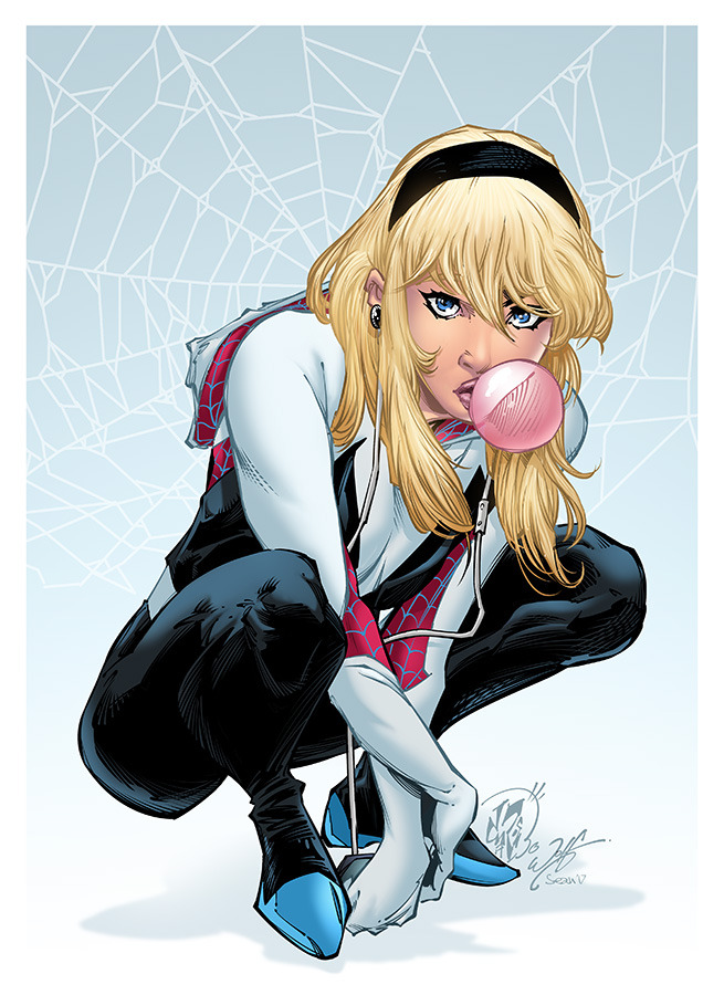 kamisamafr:Spider Gwen by Daniel Campos (Pencil), Chance Wolf (Ink) &amp; Sean