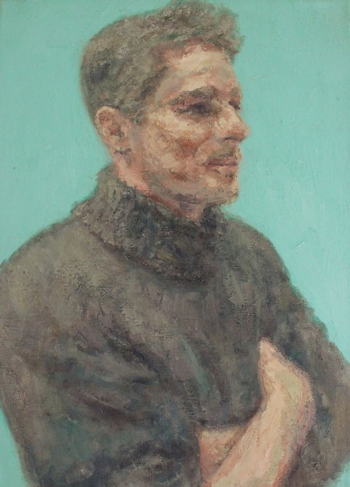 ydrorh:Man in Gray, 2021, oil on canvas, adult photos