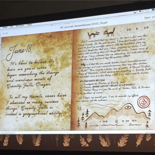 somekindofgravityfallsblog: First look at some of the pages from the official journal out next year!