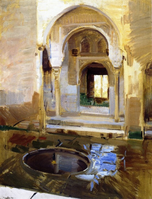 Joaquin Sorolla y Bastida - Courtyard of Justice, The Alhambra, Granada - 1909 Joaquin Sorolla y Bas