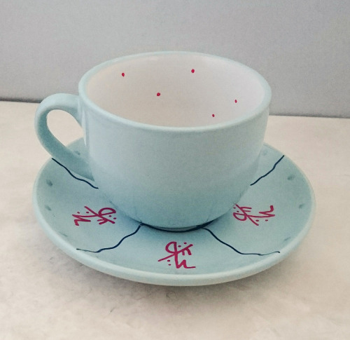 witchy-woman: stormbornwitch: vanyaalana: “I AM TRANQUIL” sigil cup and saucer. This is 