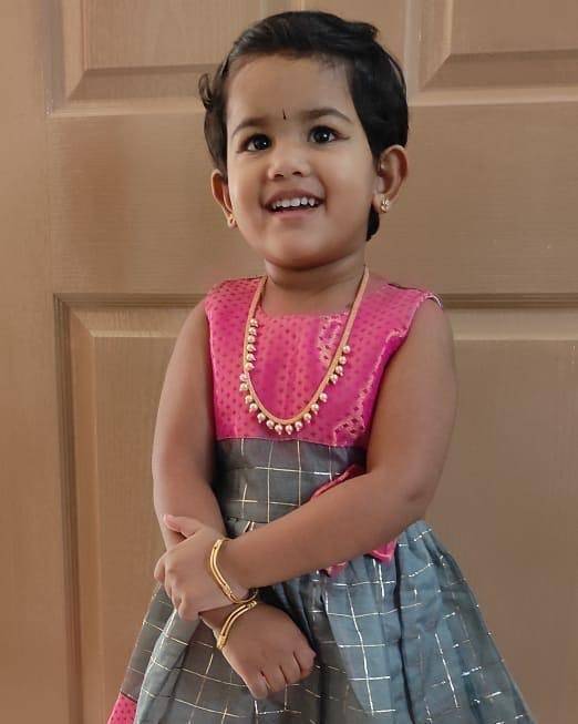 Prince N Princess — Beautiful Little Princess in Grey and Pink Party...