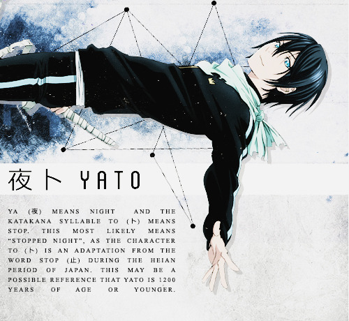  Behind the anime name - Yato of Noragami (name meaning taken from x) 