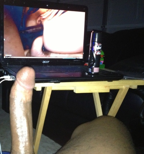 blackcockmistress:  Nothing hotter than a black guy who loves interracial porn! Wish I was riding that cock and making our own little interracial movie ;) xx