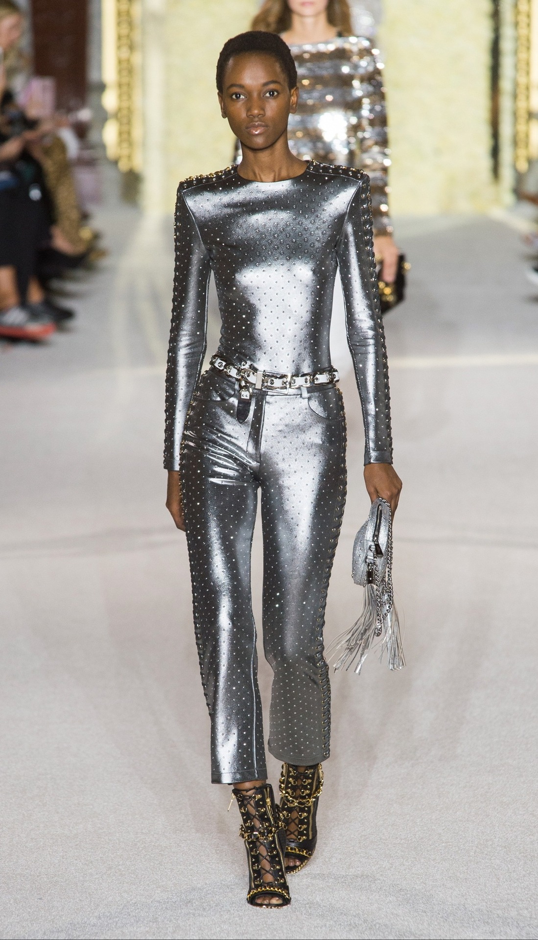 Magical Metals — Herieth Paul at Balmain Spring 2018 RTW