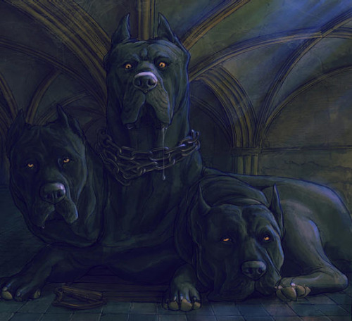 Fluffy - Three-headed dogHarry Potter and the  Philosophe´s Stone by Vladislav Pantic 