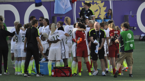 usswnt:  Ali Krieger and Ashlyn Harris - USA vs Brazil - USWNT Victory Tour - Orlando Citrus Bowl, 10/25/2015  