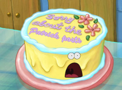 the-absolute-funniest-posts:  risuruchan: A cake to apologize for reblogging all of the Patrick   My lovely followers, please follow this blog immediately!