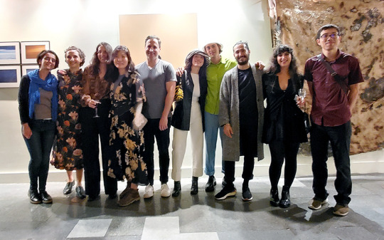 Artists and Zahra at the exhibition at The First Presbyterian Church in the City of New York