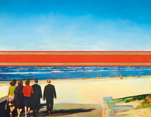 Erik Bulatov  —   Horizon   (oil on canvas,1971–1972)