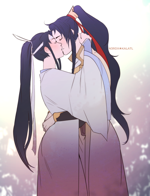 n3rdx: Jin Ling kissy kissy with SiZhui 