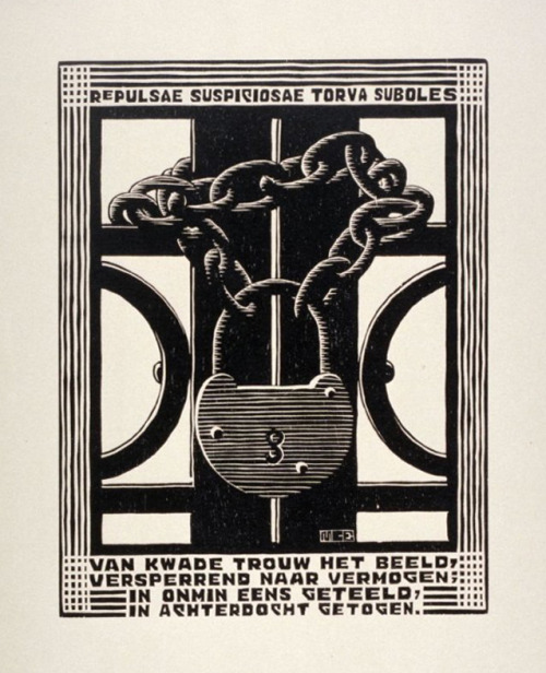 Maurits Cornelis Escher / M.C. Escher, plates from the book Emblemata, 1931/32. Woodcut. Netherlands
