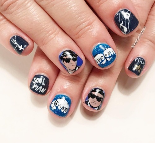 Soul men BLUES BROTHERS for @cassloc trip to Chicago! . . . . . . . . . . #nailart #junipernails #ju