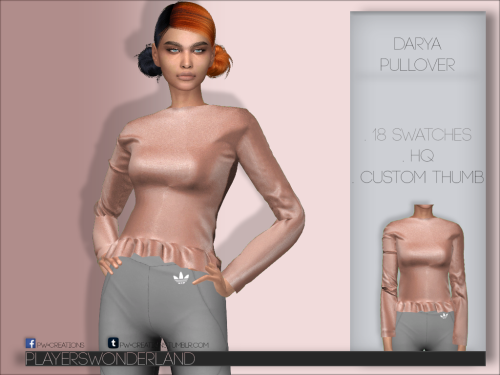 New Stuff from 02/03 till 02/07Darya Pullover. 18 Swatches 9 Solids / 9 Shiny. HQ. Cutom thumbnail. 