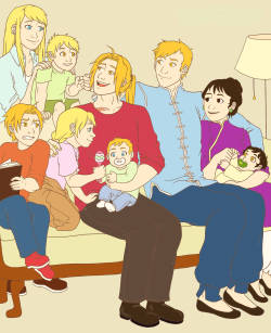 ohlookitscazz:  I was bored so &amp; I love your FMA family pic so here you go Cazz, my gift to you while you do your assignments.  