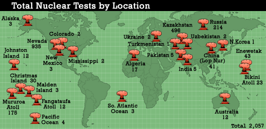 officialunitedstates: mapsontheweb:Map of Nuclear Test sites mississippi deserved it