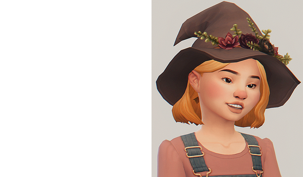 boxofspookies: “ succulent witches hat for kids “simblreen gift day three: succulent witches hat by @simlaughlove for children! ” - bgc - 20 swatches - custom thumbnail - adult mesh not required; but you can get it here. “patreon | sfs ” ”