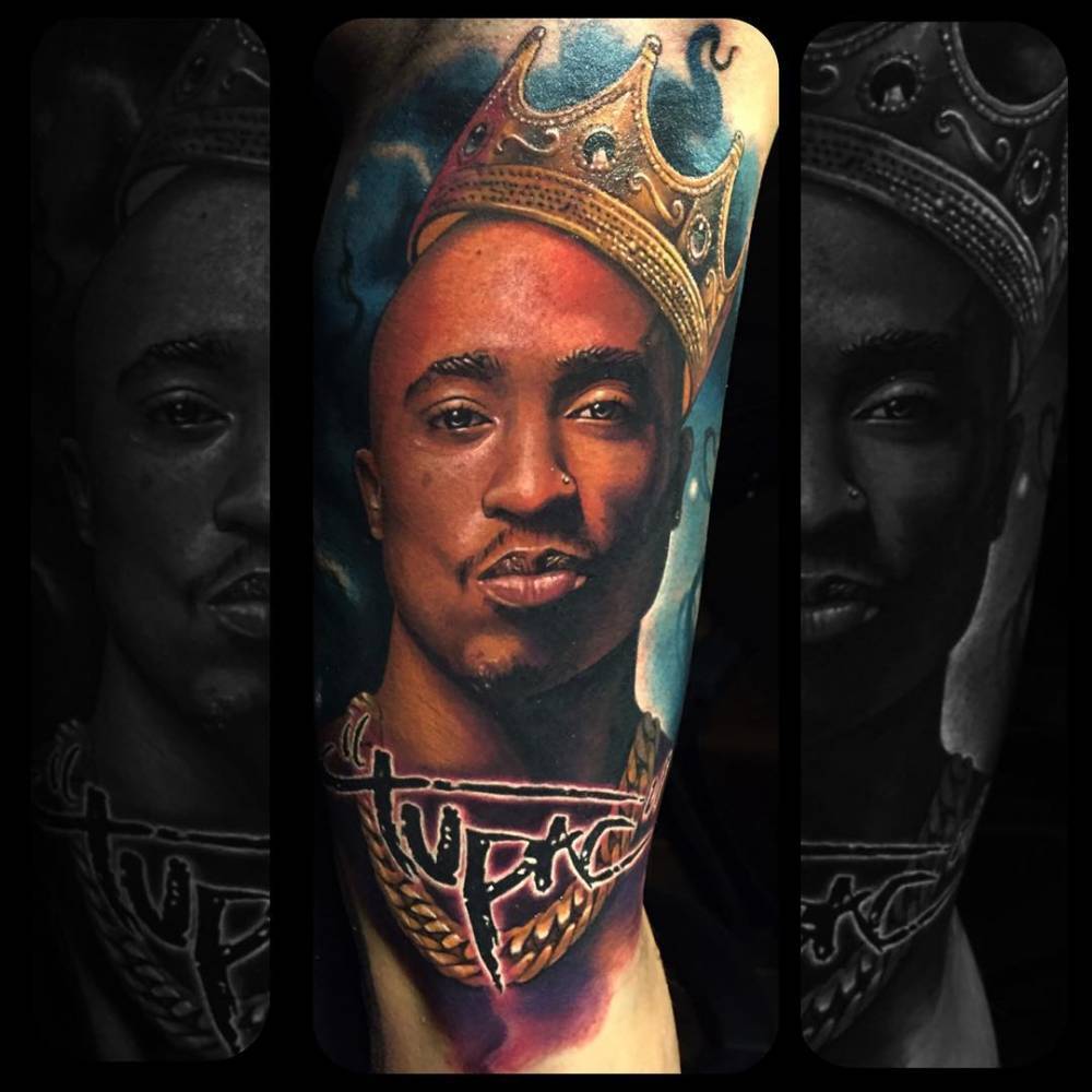 2pac arm tattoos