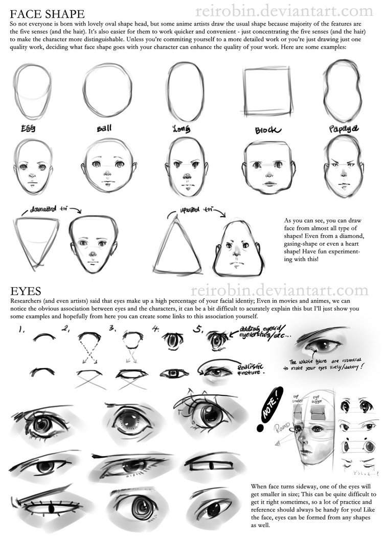 anatomicalart:  faces and eyes by reirobin