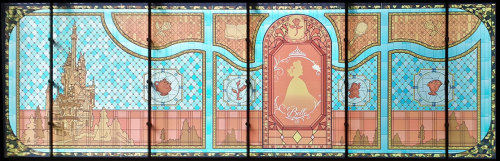 the-disney-elite:Stained glass windows specially made for the Disney/Marunouchi Christmas collaborations in Tokyo, Japan.