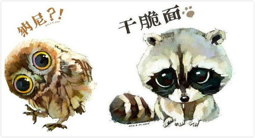 Art by Chinese illustrator 雪娃娃 Xue Wawa. Super cute.