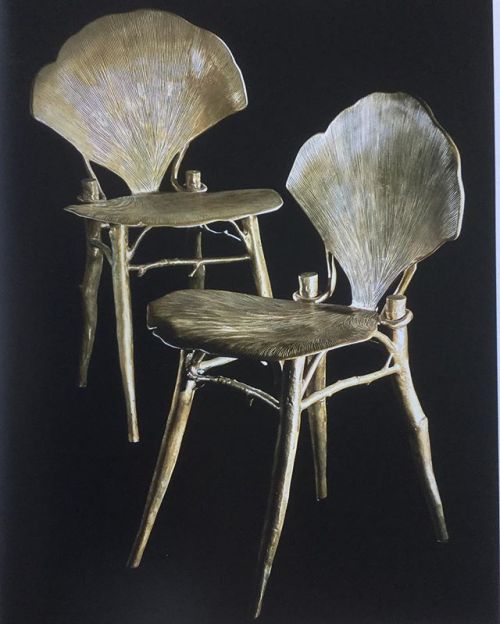 lamignonette:  Claude Lalanne paire de chaises “Gingko” From the catalogue Heavy Metal (Artcurial)  