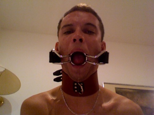 fetishboyvids:  I love to see this boy gaged… when this gay bondage boy is choking on cock its even hotter… 